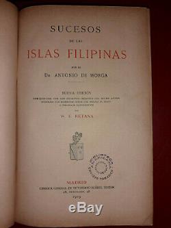 Philippines Antique rare book Sucesos De Las ISLAS FILIPINAS 1909