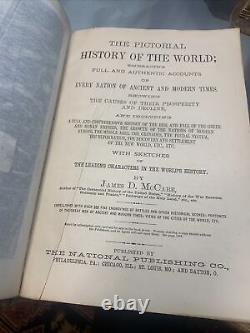 Pictorial History Of The World by J. D. McCabe Rare c1877- Antique History Book
