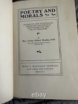 Poetry and Morals antique collector book, Extremely Rare, from 1900