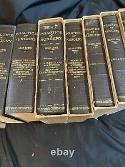 Practice Medical Surgical (12) Book Set of 1933 Dean Lewis 1st Editions + Digest