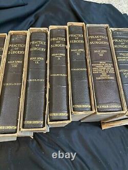 Practice Medical Surgical (12) Book Set of 1933 Dean Lewis 1st Editions + Digest