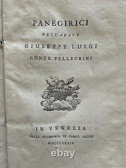 Praise For Giuseppe Luigi For The Archduke Of Austria 1789 Antique Book Rare