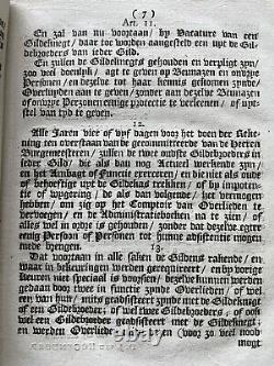 Privileges Of The Guild For Ship Carpenters In Amsterdam 1786 Antique Book Rare
