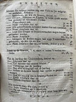 Privileges Of The Guild For Ship Carpenters In Amsterdam 1786 Antique Book Rare