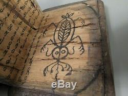 Pustaha Sumatra Batak Toba Ritual Bark Book Manuscript Rare Occult Magic Book