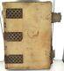 Rare 1600s / 1700s Huge Vellum, Leather & Brass Document Deed Folder File