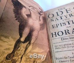 RARE 1684 The Odes Satyrs & Epistles of Horace Leather Antique Book London