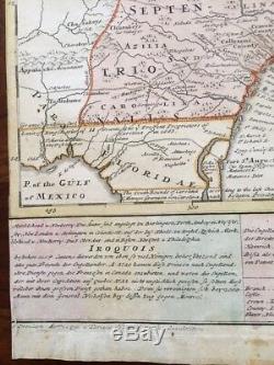 RARE 1740 Map of CAROLINA, GEORGIA & FLORIDA, Homann Heirs, Iroquois, Chesapeake