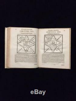 RARE 17th century Antique Astrology Book vellum plates 1665 Comitis De Flisco