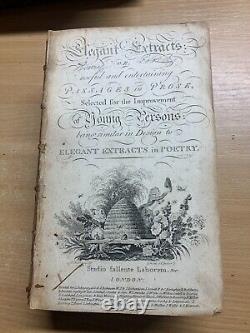 RARE 1801 ELEGANT EXTRACTS PROSE 1.8kg LARGE ANTIQUE BOOK (P8)