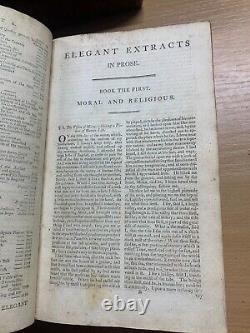 RARE 1801 ELEGANT EXTRACTS PROSE 1.8kg LARGE ANTIQUE BOOK (P8)