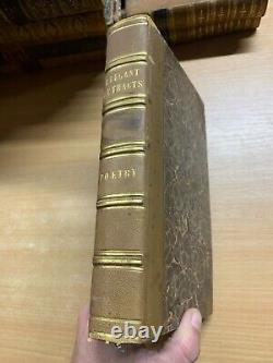 RARE 1824 ELEGANT EXTRACTS POETRY 1.4kg LARGE ANTIQUE BOOK (P7)