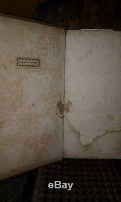 RARE 1832 Antique Leather Exorcism Bible, Demonic Occult Haunted Satanic Book