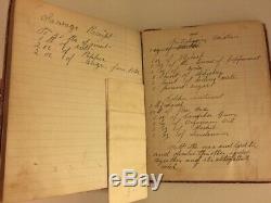 RARE 1870s-1900s Handwritten Cattle FARM Ledger Milford MICHIGAN Cows Recipes MI