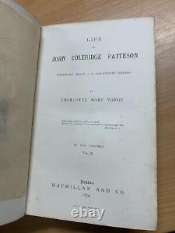 RARE 1874 LIFE OF JOHN COLERIDGE PATTESON 2 VOLS 2.6kg ANTIQUE BOOKS (EV5)