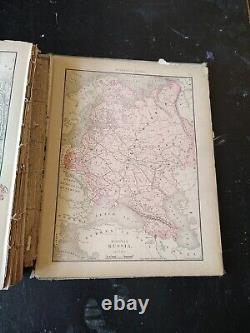 RARE 1899 HUGE Rand McNally Encyclopedia & Atlas Of The World Vol II Revised Ed