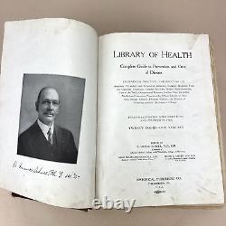 RARE 1916 Antique Book Library Of Health by B. Frank Scholl Color Fold-Outs