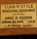 Rare 1950 Patented Arts & Crafts James B. Gooken Wood Turn-style Book Nook