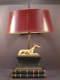 Rare 1973 Chapman Whippet Greyhound Dog Sculpture Book Library Table Lamp Lite