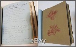 RARE 19th C Victorian Scrap Album Scrapbook Seaweed Specimens Antique Herbarium