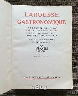 RARE 1st Edition VINTAGE 1938 Larousse Gastronomique Encyclopedia of Cookery
