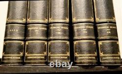 RARE #22/ 26 Cambridge Edition Dryden 5 Vol Antique Leather Stamped Fine Binding