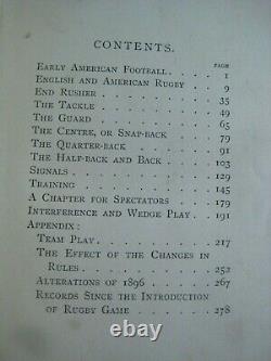 RARE AMERICAN FOOTBALL 1896 ANTIQUE BOOK COACH RUGBY NAMES INSIDE comp @ $1400