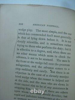 RARE AMERICAN FOOTBALL 1896 ANTIQUE BOOK COACH RUGBY NAMES INSIDE comp @ $1400