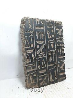 RARE ANTIQUE ANCIENT EGYPTIAN Magic Stela Book of Dead Hiroglyphic 1640-1563 Bc