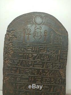 RARE ANTIQUE ANCIENT EGYPTIAN Stela Book Dead Holy Sacred Book Heaven 1830 Bc