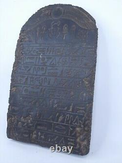 RARE ANTIQUE ANCIENT EGYPTIAN Stela Book Dead Holy Sacred Book Heaven 1870 Bc