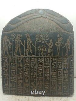 RARE ANTIQUE ANCIENT EGYPTIAN Stela Book of Dead Sacred Paradise 1825-1756 Bc