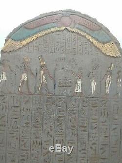 RARE ANTIQUE ANCIENT EGYPTIAN Stela Book of Dead Sacred Paradise 1830-1750 Bc