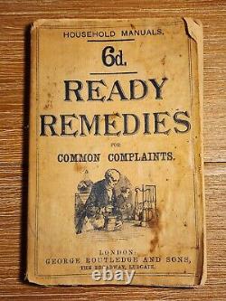 RARE ANTIQUE BOOK Domestic Medicine & Household Surgery ROUTLEDGE 1880s Remedies