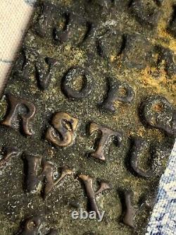 RARE ANTIQUE BRASS 18th Century Horn Book TABLET ENGLISH ST PAULS