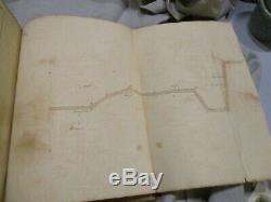 RARE Antique 1800s SURVEY PROOF BOOK Handwritten Math Geometry Surveying Diagram
