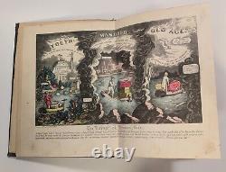 RARE! Antique 1848 BIBLE LOOKING GLASS 6 Books 2 Parts 173 Engravings 8 x 7