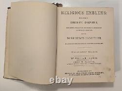 RARE! Antique 1848 BIBLE LOOKING GLASS 6 Books 2 Parts 173 Engravings 8 x 7