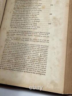 RARE Antique 1850 Milton's Paradise Lost with Notes by Prof. Boyd Hardcover Book