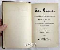 RARE Antique 1861 SALEM WITCHCRAFT Occult Cotton Mather Witch Trials FOWLER