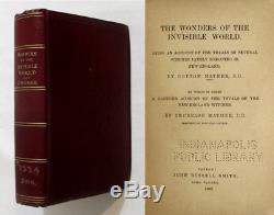 RARE Antique 1862 Cotton Mather WONDERS OF THE INVISIBLE WORLD Occult WITCHCRAFT