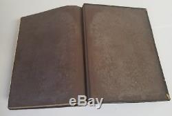 RARE Antique 1874 Bible Looking Glass Leather Bound Book Illustrated John Barber