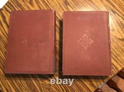 RARE Antique 1880 The Life and Words of Christ Two Volume Hardcover Book Set