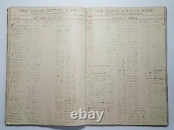 RARE Antique 1892 TEXAS COTTON BOOK Ledger? Waldeck Texas Fayette County 11x17