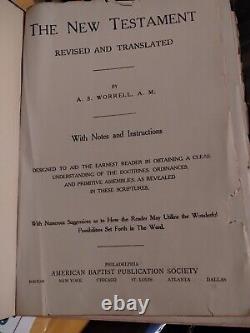 RARE Antique 1904 A. S. Worrell Translation New Testament With Note