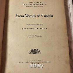 RARE Antique 1906 Farm Weeds Of Canada Original Book 103 Pages & Color Plates