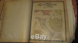 RARE Antique 1910 North Dakota Atlas Maps Advertising, Benson County Towns
