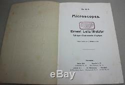 RARE Antique 1912 LEITZ MICROSCOPES Catalog No. 44 A/ Book