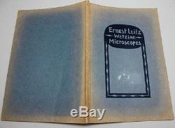 RARE Antique 1912 LEITZ MICROSCOPES Catalog No. 44 A/ Book