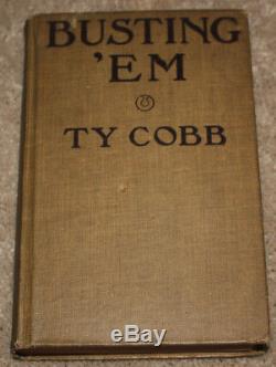 RARE Antique 1914 TY COBB BUSTING'EM baseball book Detroit Tigers